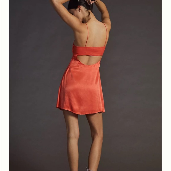 Anthroplogie mini silky slip dress 4 - Picture 3 of 4